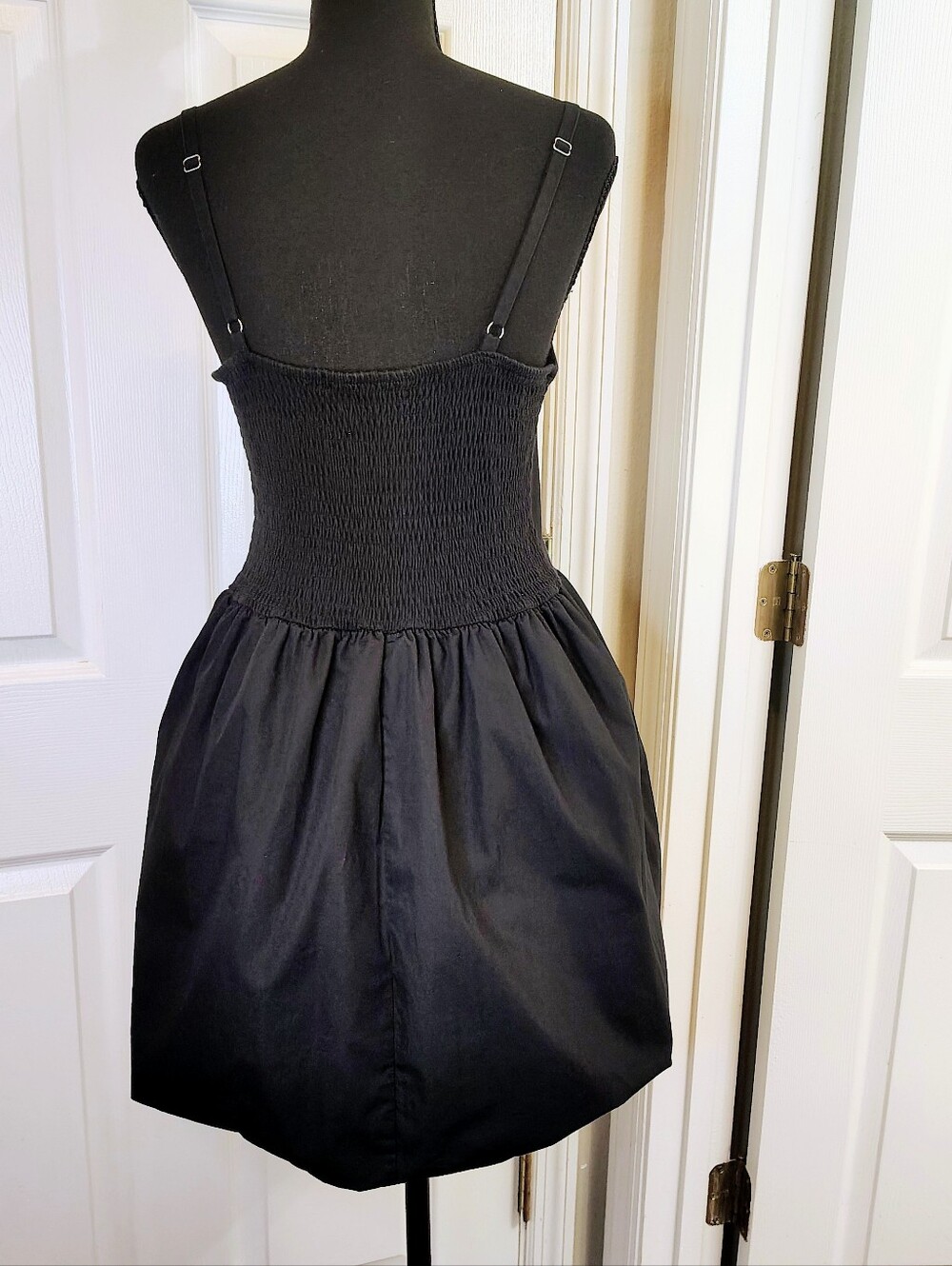 Madden NYC Black Balloon Bubble Hem Summer Mini Dress Festival Y2K Ballet Large - Picture 2 of 12